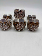 Set of 6 Tiger Cowrie Shell Napkin Rings | True Fashionistas.