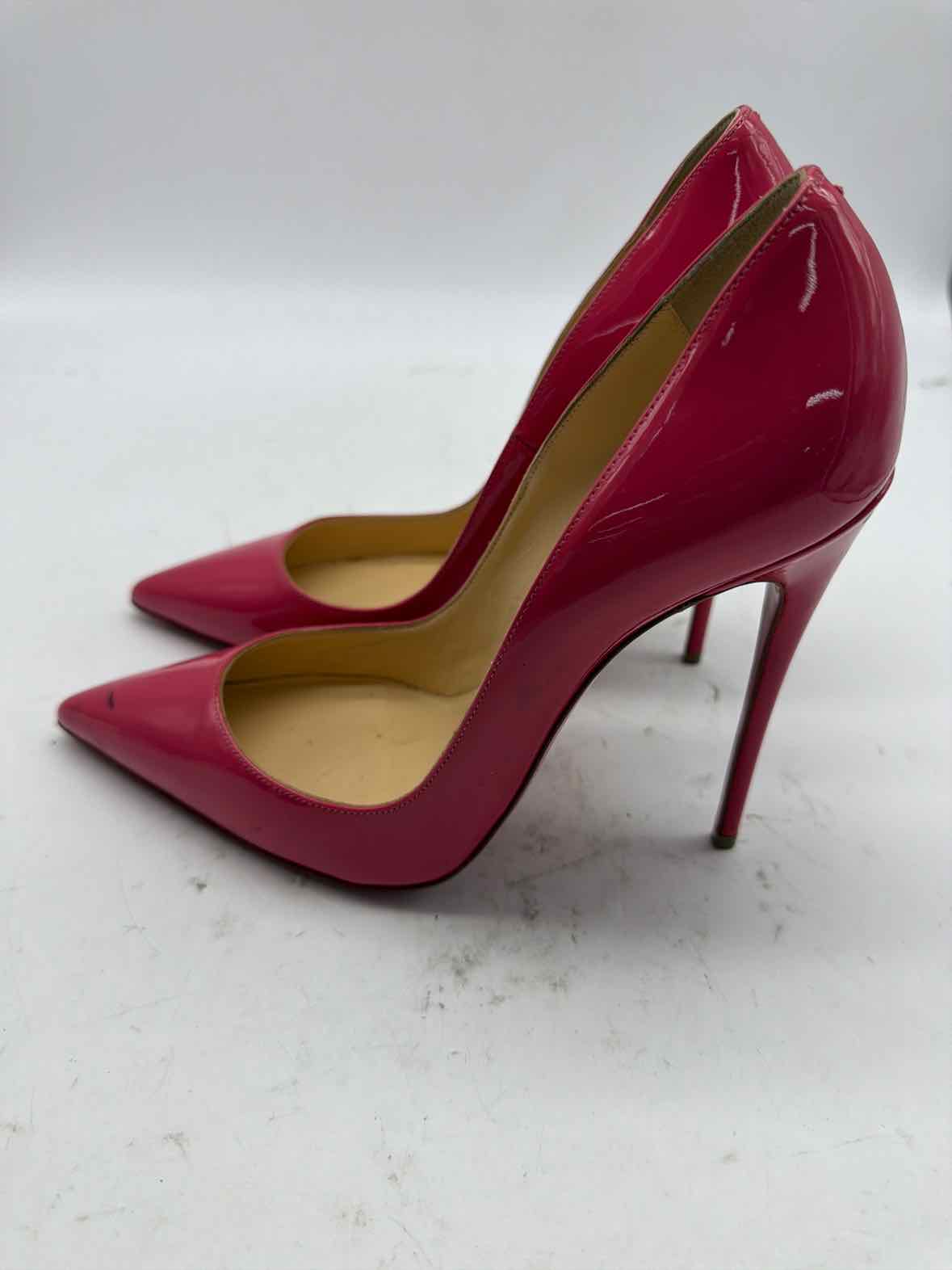 Pre-Owned Christian Louboutin Pink Size 7.5 Patent Leather Pump Heels | True Fashionistas.