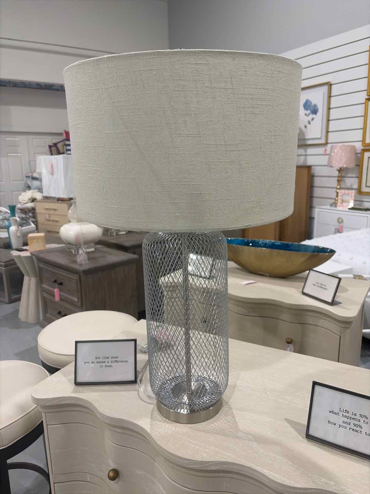 Birdcage Silver Gray Lamp | True Fashionistas.