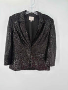 Pre-Owned Cinq a Sept Black Size 2 Sequin Blazer | True Fashionistas.