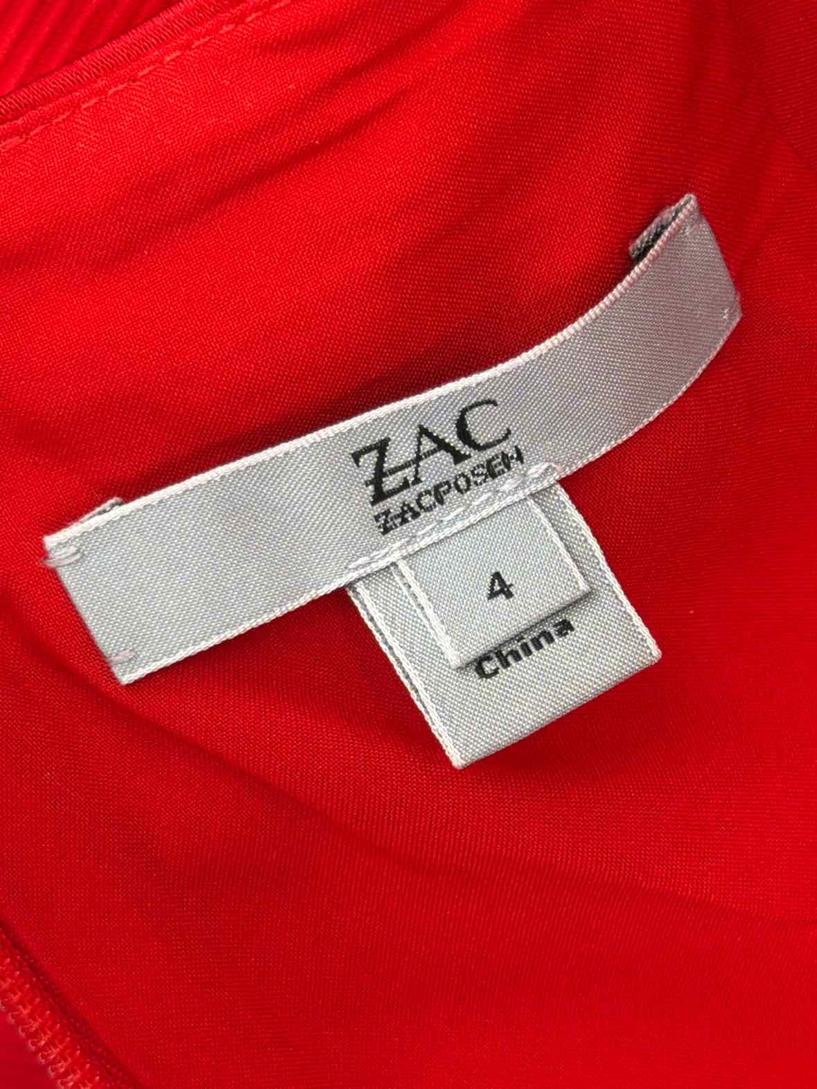 Pre-Owned Zac Posen Red Size 4 Short Sleeveless Dress | True Fashionistas.