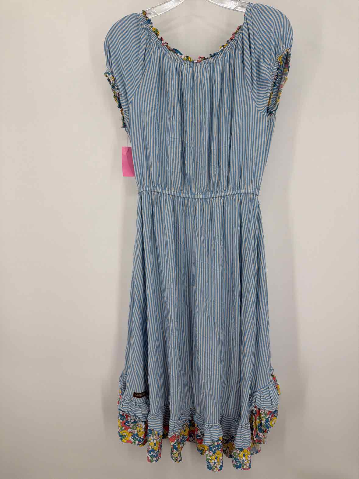 Pre-Owned Matilda Jane Blue Size Medium Stripe Long Short Sleeve Dress | True Fashionistas.