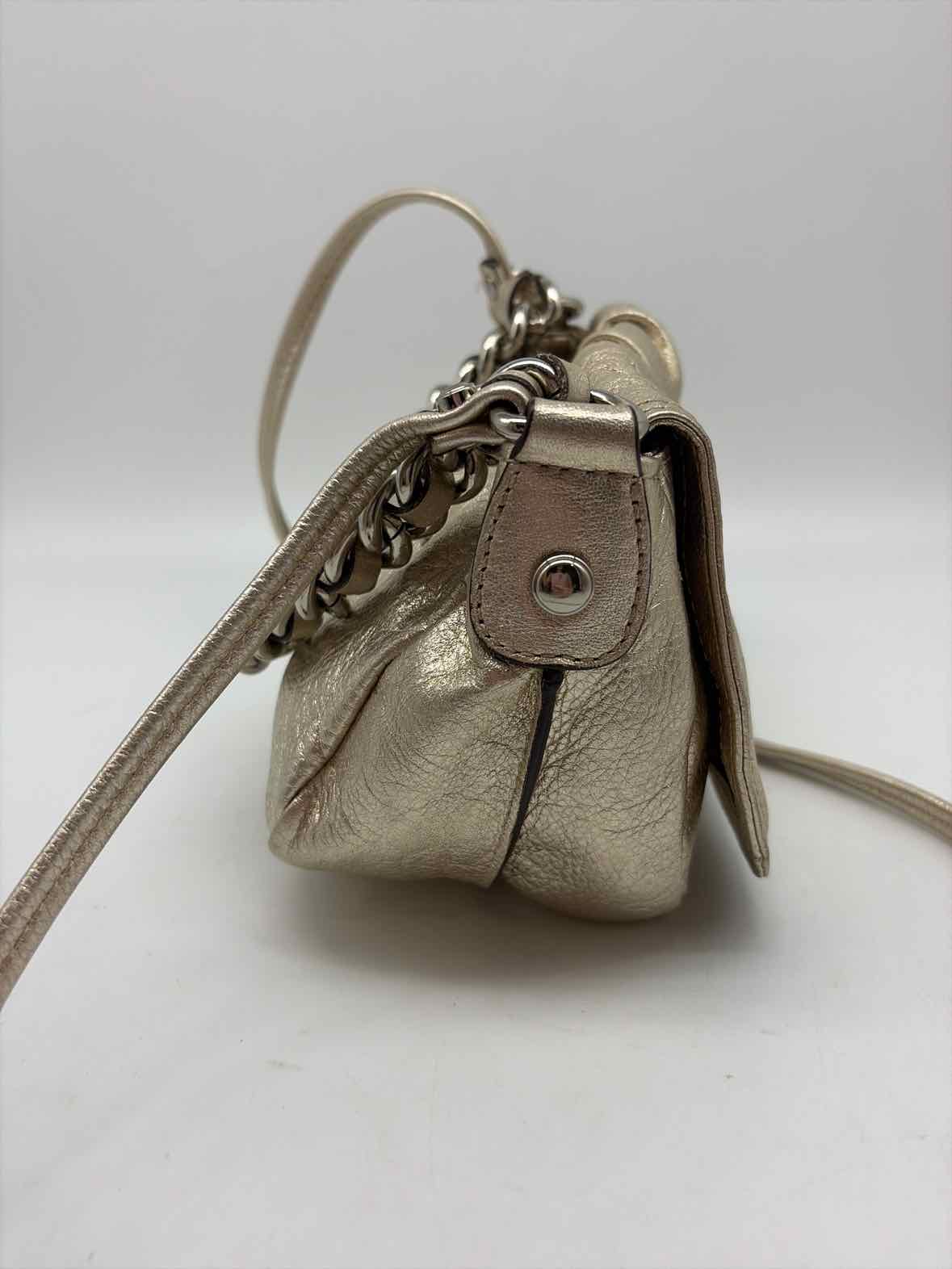 Pre-Owned B Makowsky Gold Crossbody | True Fashionistas.