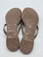 Pre-Owned Valentino Tan Size 36 Jelly Rockstud Thong Sandals | True Fashionistas.