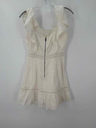 Pre-Owned Alice + Olivia White Size 4 Eyelet Short Sleeveless Dress | True Fashionistas.
