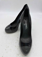 Pre-Owned Chanel Black Size 7 Patent Leather Pump Heels | True Fashionistas.