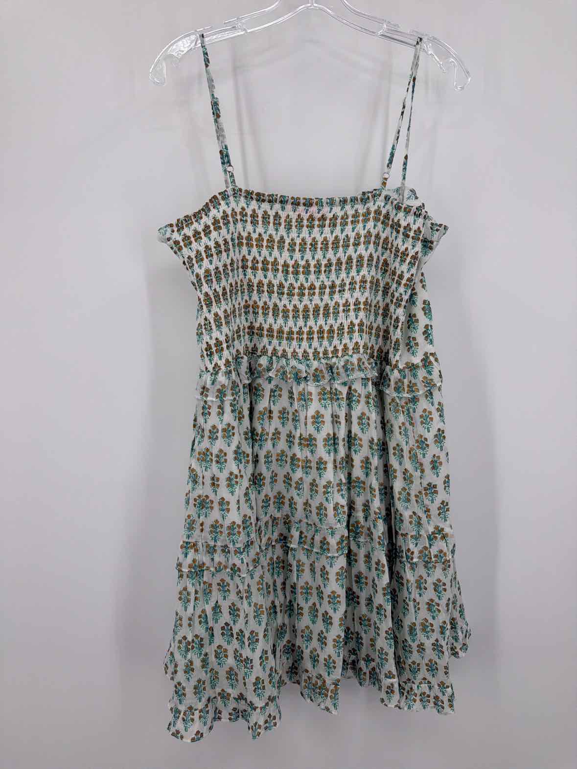 Pre-Owned Oliphant Green Size Large Short Sleeveless Dress | True Fashionistas.