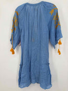 Pre-Owned March 11 Blue Size Large Short Long Sleeve Dress | True Fashionistas.