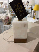 Geneva Console Lamp 37" Tall Gold with White Marble Base | True Fashionistas.