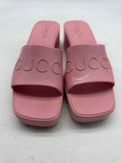 Pre-Owned Gucci Pink Size 6 Jelly Mule Sandals | True Fashionistas.