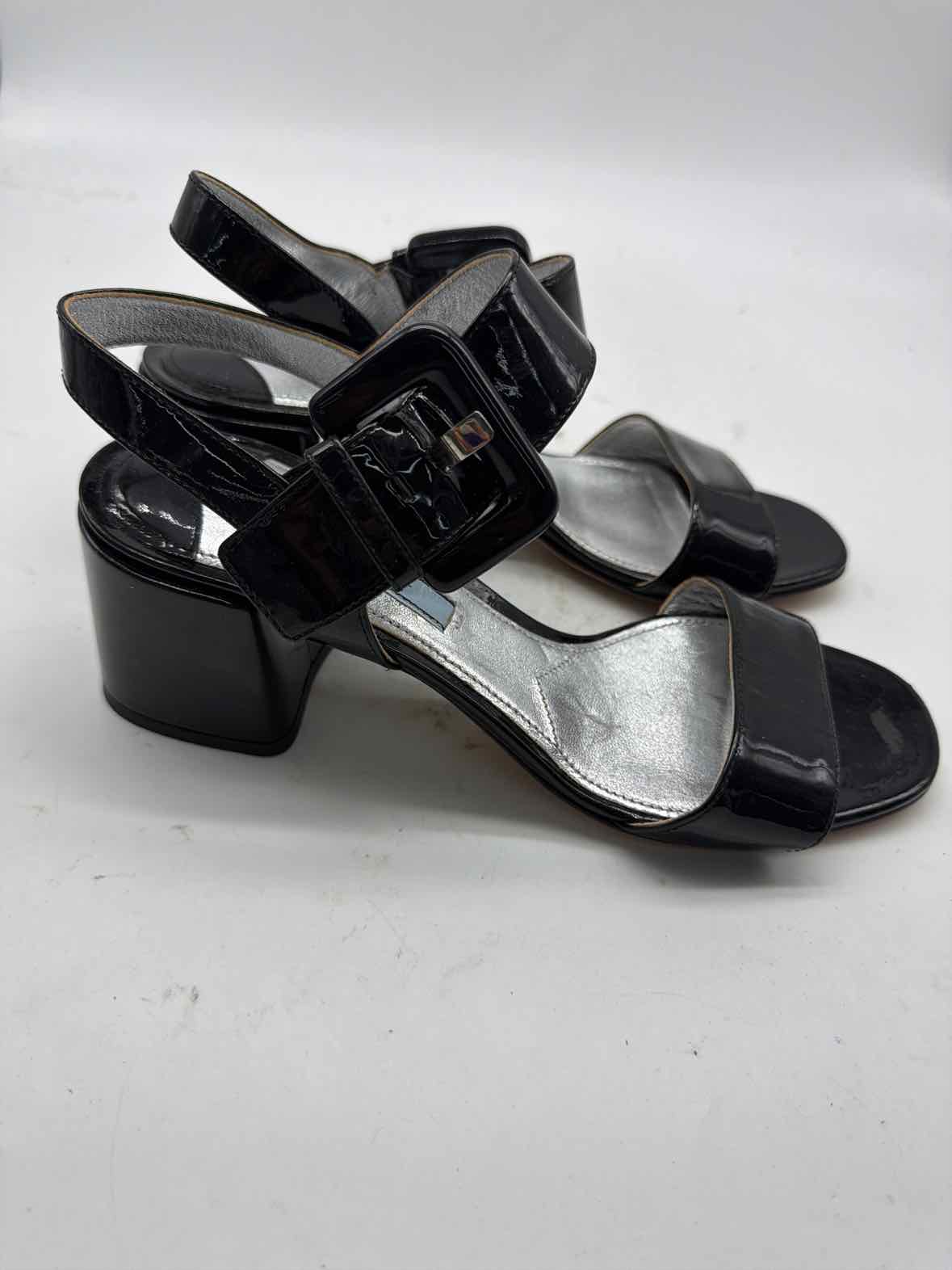 Pre-Owned Prada Black Size 6.5 Patent Leather Block Heel Heels | True Fashionistas.