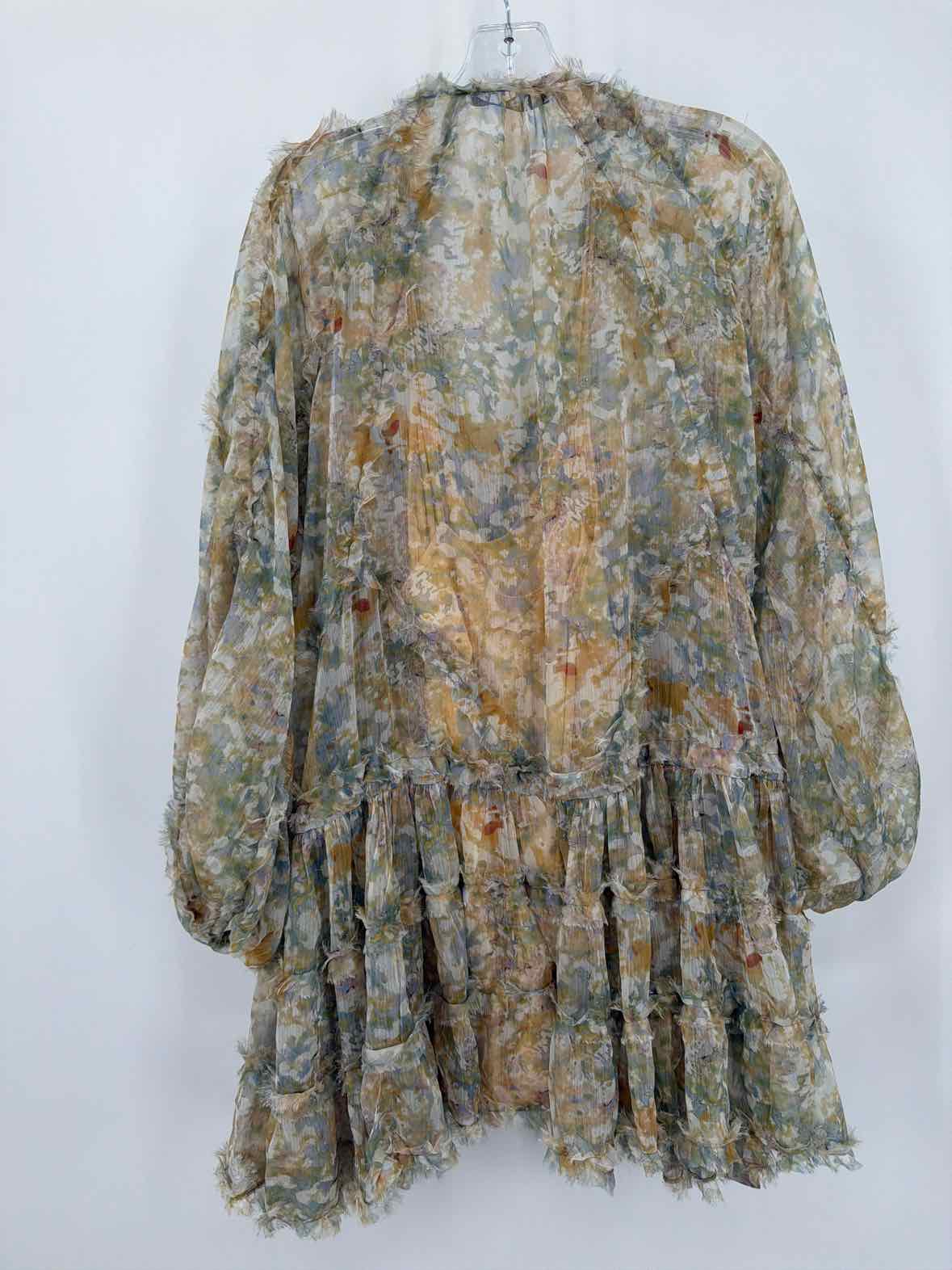 Pre-Owned O.P.T. Green Size Large Short Long Sleeve Dress | True Fashionistas.