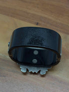 Pre-Owned Chanel Silver and Black Crystal Bangle Bracelet | True Fashionistas.