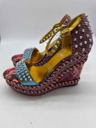Pre-Owned Christian Louboutin Multi-Color Size 38 Wedge Heels | True Fashionistas.