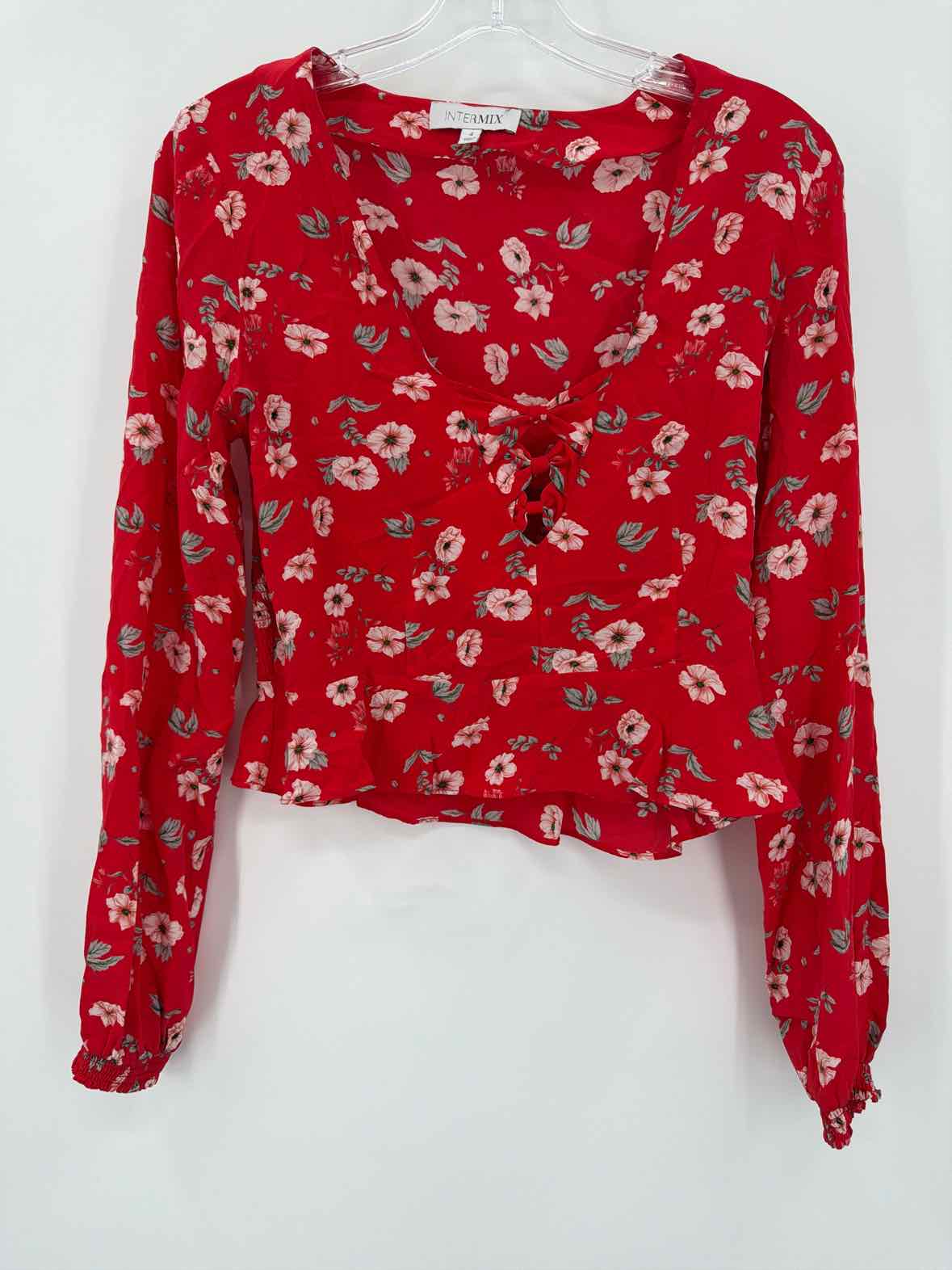 Pre-Owned Intermix Red Size 4 Blouse | True Fashionistas.
