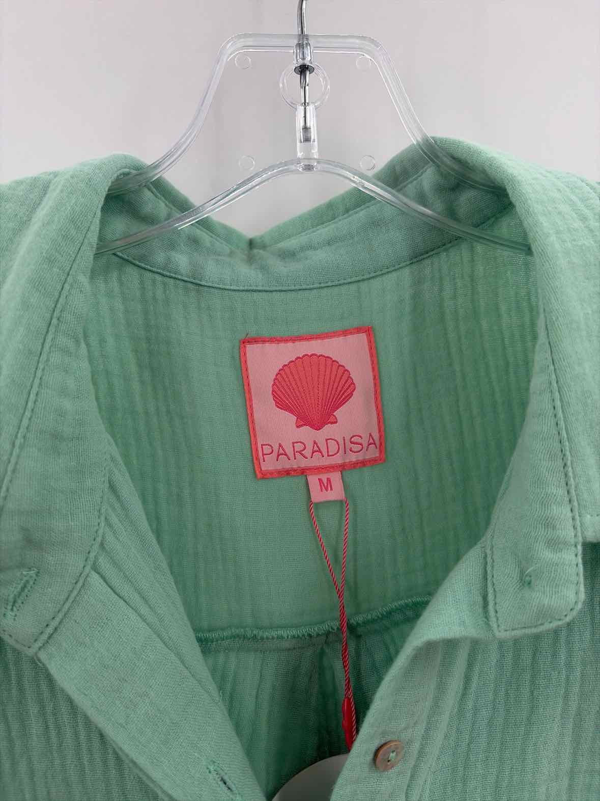 Paradisa Green Size Medium Button Down | True Fashionistas.