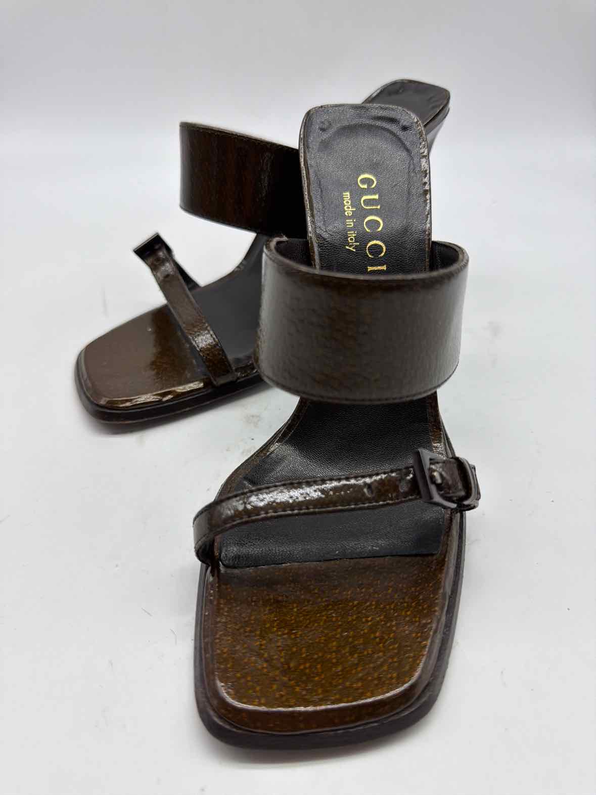 Pre-Owned Gucci Brown Size 6 Mule Heels | True Fashionistas.
