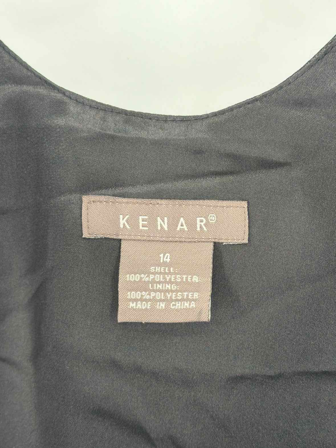 Pre-Owned Kenar Black Size 14 Short Sleeveless Dress | True Fashionistas.