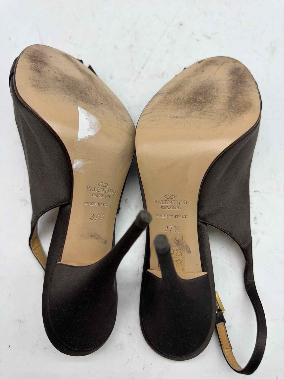 Pre-Owned Valentino Brown Size 7.5 Slingback Heels | True Fashionistas.
