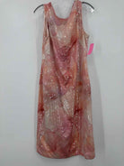 Pre-Owned Donna Karan Pink Size 8 Sequin Cocktail Short Sleeveless Dress | True Fashionistas.