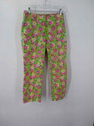 Pre-Owned Lilly Pulitzer Green Size 2 Vintage Printed Pants | True Fashionistas.