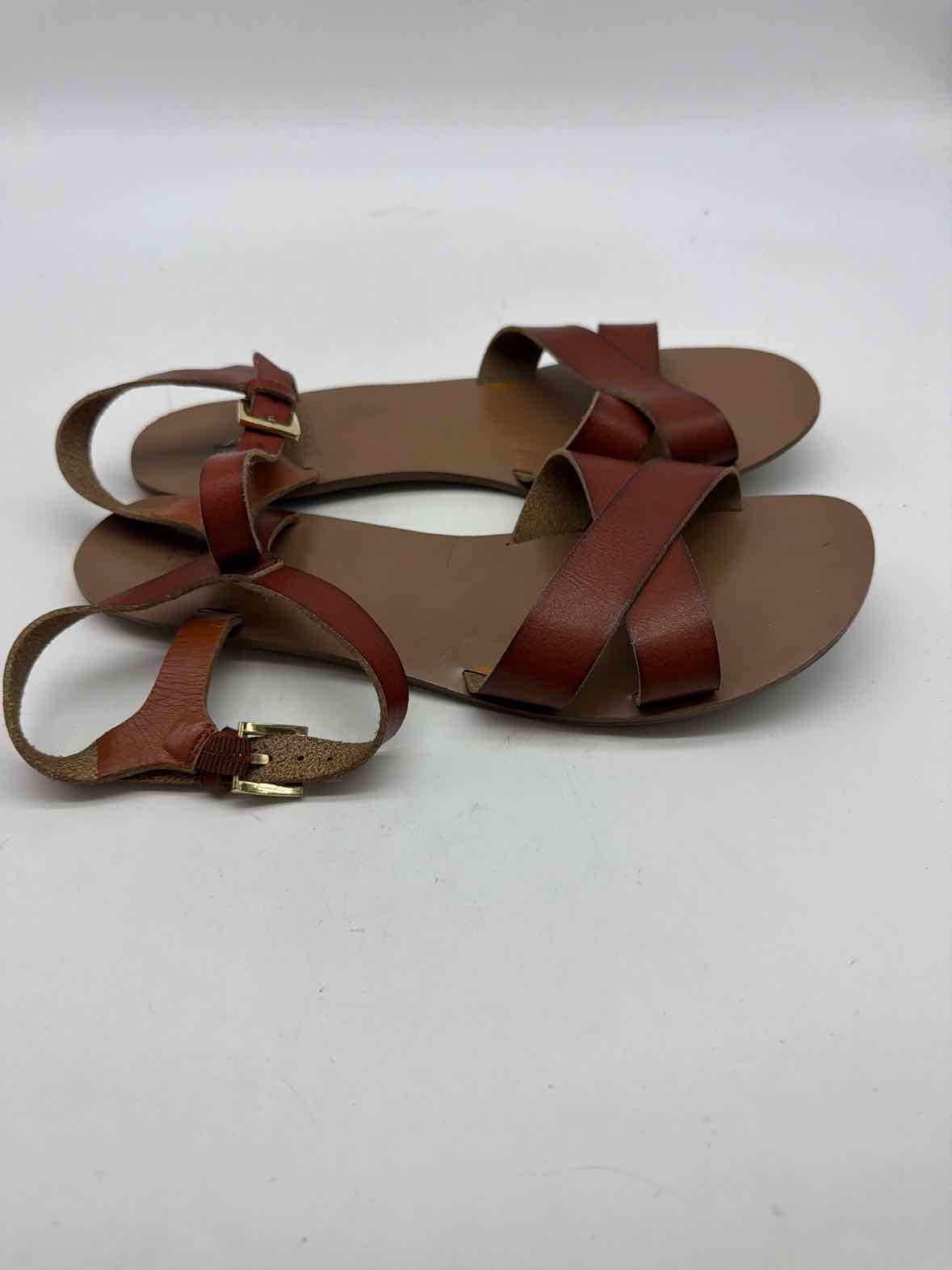 Pre-Owned J Crew Brown Size 8 Strappy Sandals | True Fashionistas.