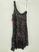 Pre-Owned H Halston Black Size 2 Sequin Cocktail Short Evening Gown | True Fashionistas.