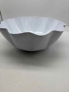Mud Pie Set of 2 White and Tan Scalloped Bowl | True Fashionistas.