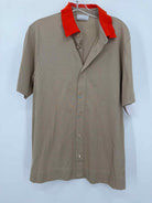 Pre-Owned Prada Tan XL Men's Short Sleeve Shirt | True Fashionistas.