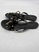 Pre-Owned Valentino Black Size 6 Jelly Rockstud Thong Sandals | True Fashionistas.