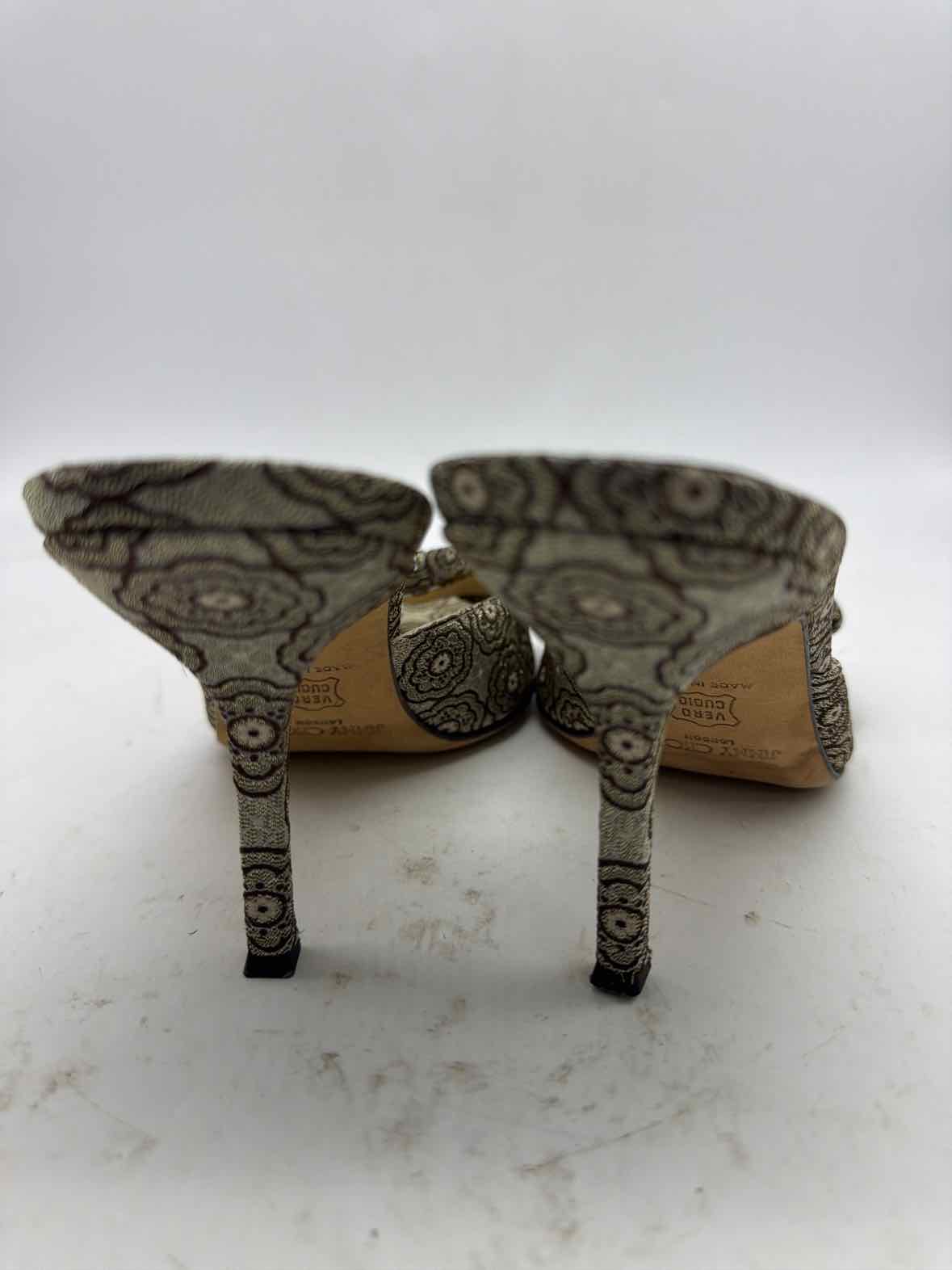 Pre-Owned Jimmy Choo Grey Size 10 Mule Heels | True Fashionistas.