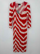 Pre-Owned Just Cavalli Red Size 44/10 Short Long Sleeve Dress | True Fashionistas.