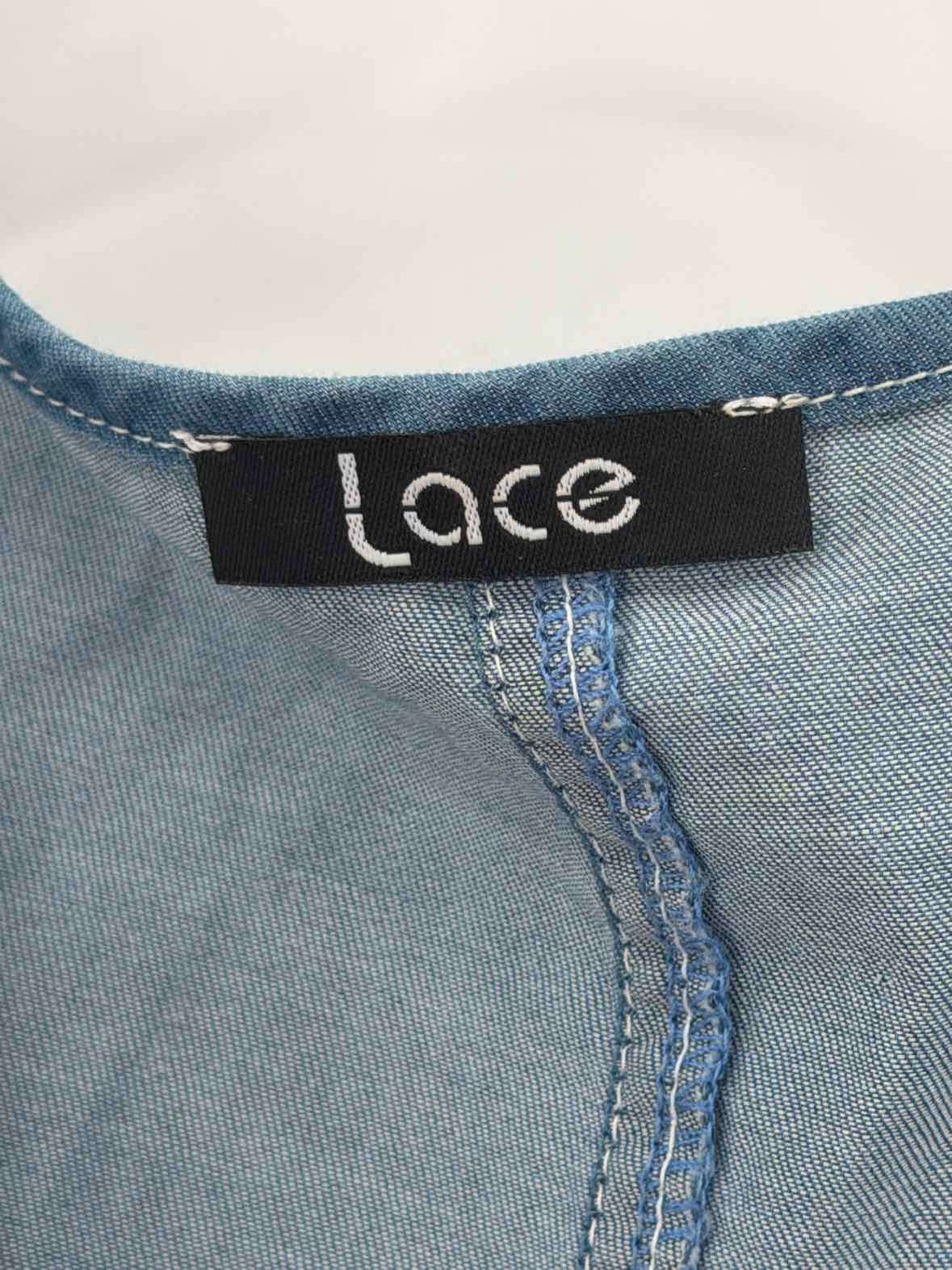 Pre-Owned Lace Blue Size Large Blouse | True Fashionistas.
