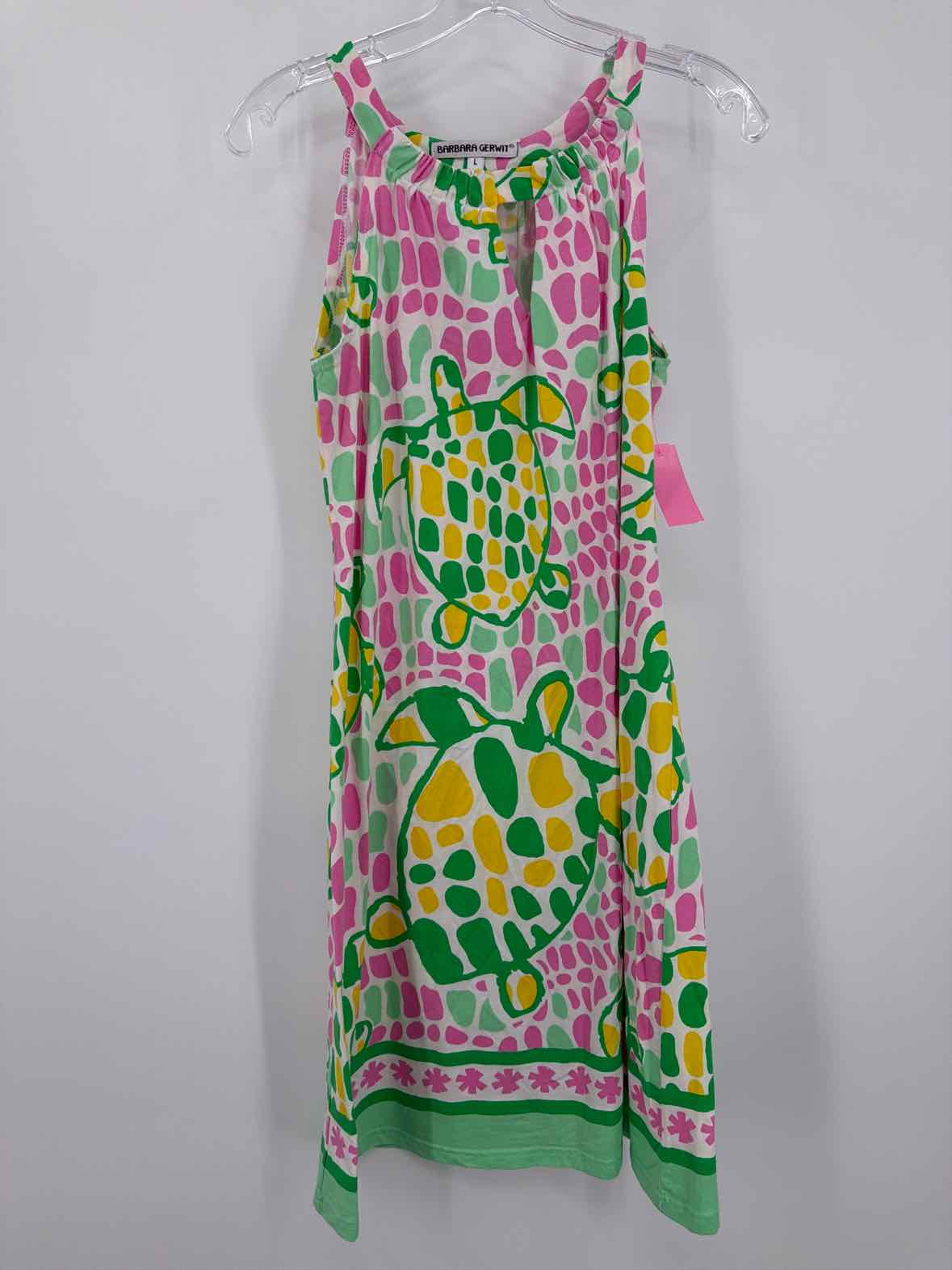 Pre-Owned Barbara Gerwit Green Size Large Short Sleeveless Dress | True Fashionistas.