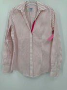 Pre-Owned Brooks Brothers Pink Size 6 Stripe Button Down | True Fashionistas.