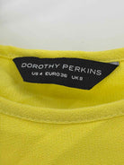 Pre-Owned Dorothy Perkins Yellow Size 4 Short Long Sleeve Dress | True Fashionistas.