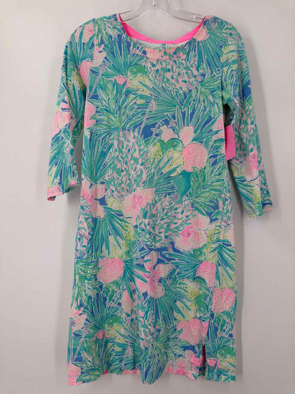 Pre-Owned Lilly Pulitzer Blue Size Small Short Long Sleeve Dress | True Fashionistas.