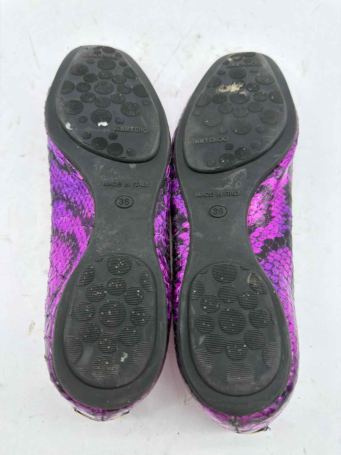 Pre-Owned Jimmy Choo Purple Size 6 Slip On Flats | True Fashionistas.