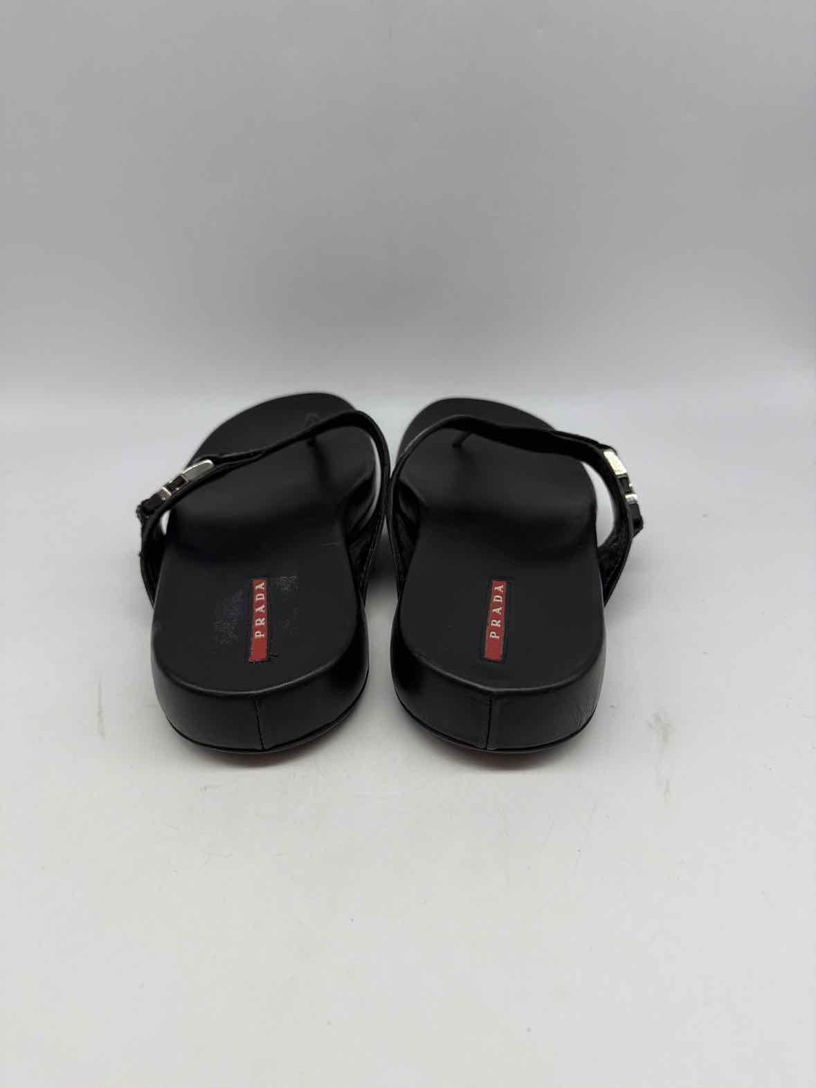 Pre-Owned Prada Black Size 39.5 Slingback Heels | True Fashionistas.