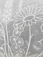 Gray Floral Embroidered Pillow | True Fashionistas.