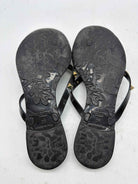 Pre-Owned Valentino Black Size 6 Jelly Rockstud Thong Sandals | True Fashionistas.