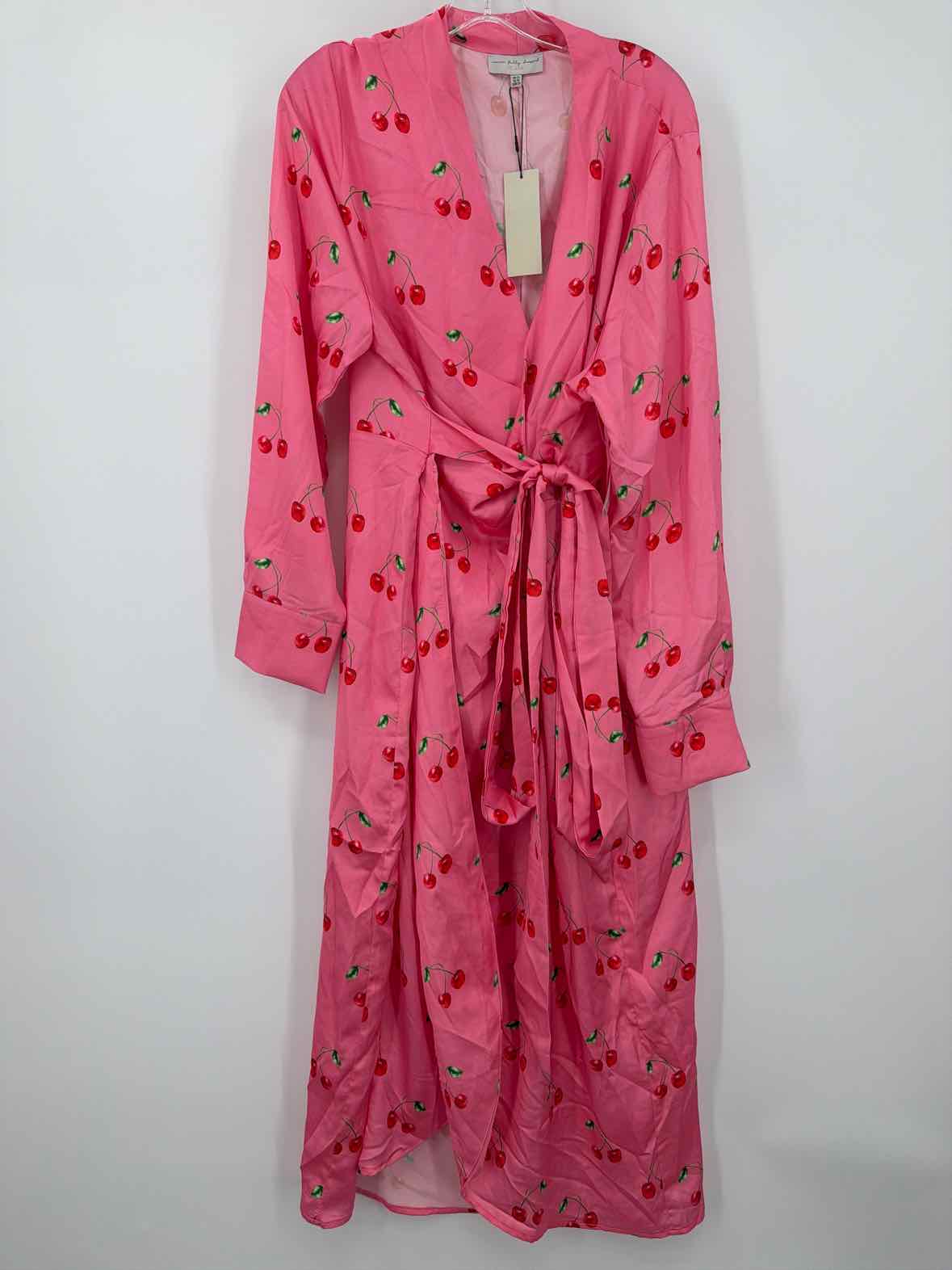 Pre-Owned Never Fully Dressed Pink Size 18 Wrap Short Long Sleeve Dress | True Fashionistas.