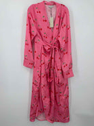 Pre-Owned Never Fully Dressed Pink Size 18 Wrap Short Long Sleeve Dress | True Fashionistas.