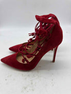 Pre-Owned Gianvito Rossi Red Size 7.5 Strappy Heels | True Fashionistas.