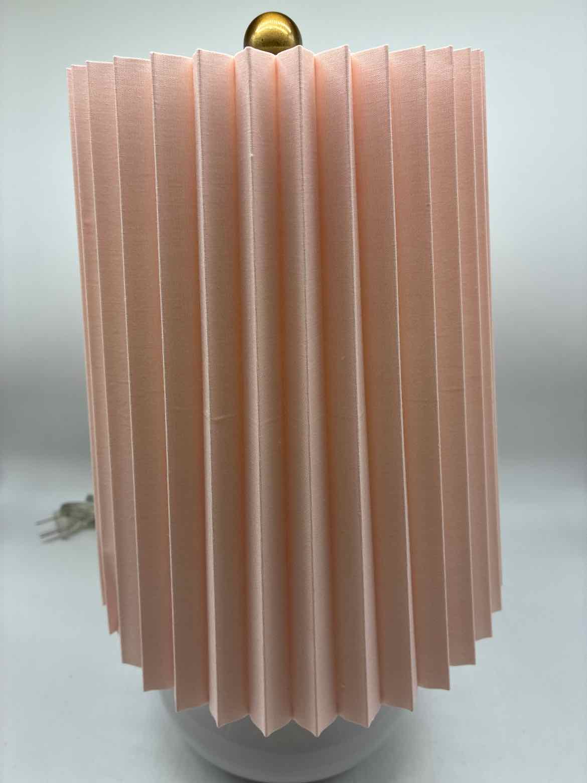 Pink Shade White Base Ceramic Lamp | True Fashionistas.