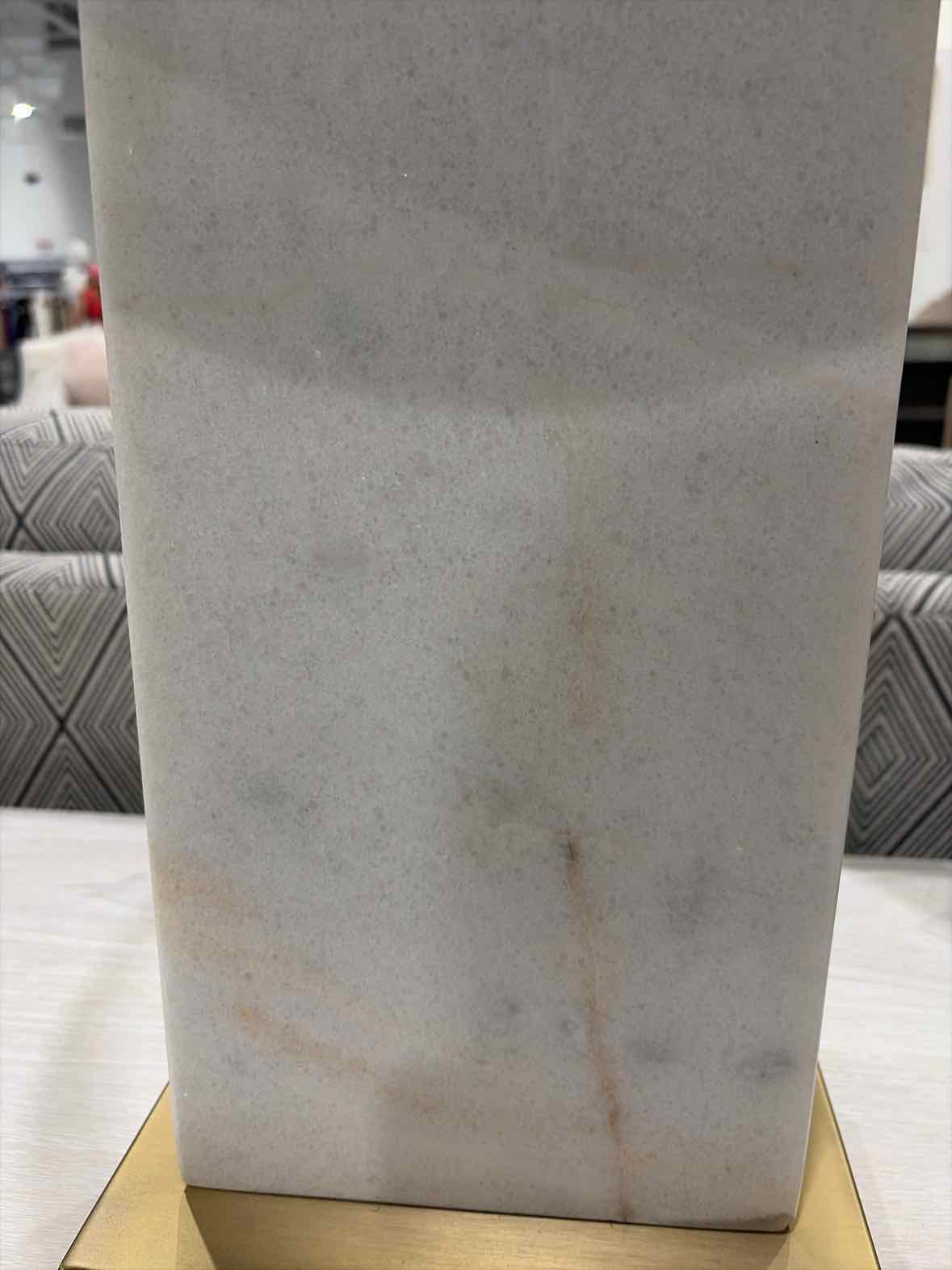 White Marble W/Gold Accent Lamp | True Fashionistas.