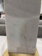 White Marble W/Gold Accent Lamp | True Fashionistas.