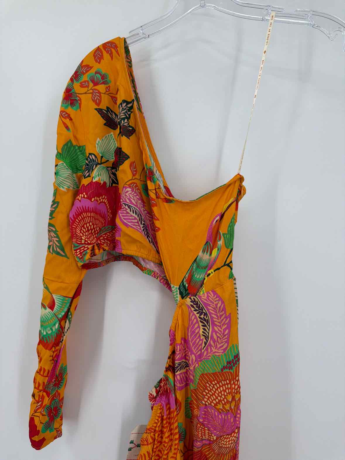 Pre-Owned Farm Rio For Anthropologie Orange Size Medium Long Sleeveless Dress | True Fashionistas.
