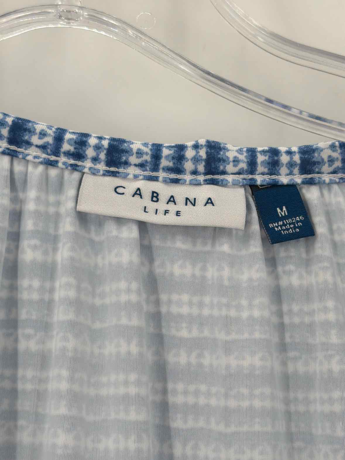 Pre-Owned Cabana Life Blue Size Medium Short Long Sleeve Dress | True Fashionistas.