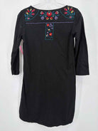 Pre-Owned Johnny Was Black Size XS Short Long Sleeve Dress | True Fashionistas.